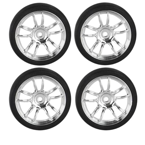 GTFRUQAS RC Ersatzteile Für LDRC AE86 A86 A86P Für LD1803 LD1801 LD1802 LD1804 A01 A02 31mm RC Harte Drift Reifen Rad Harte Reifen 1/18 Modifikation RC Auto Upgrade Teile 4 Stücke(Silver,Size 1) von GTFRUQAS