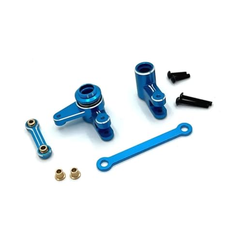 GTFRUQAS RC Ersatzteile Für MJX 1/10 10208 RC Auto Metall Lenkung Gruppe Lenkung Montage Upgrade Teile Modifizierte Zubehör Ersatz DIY Teile(Blue) von GTFRUQAS