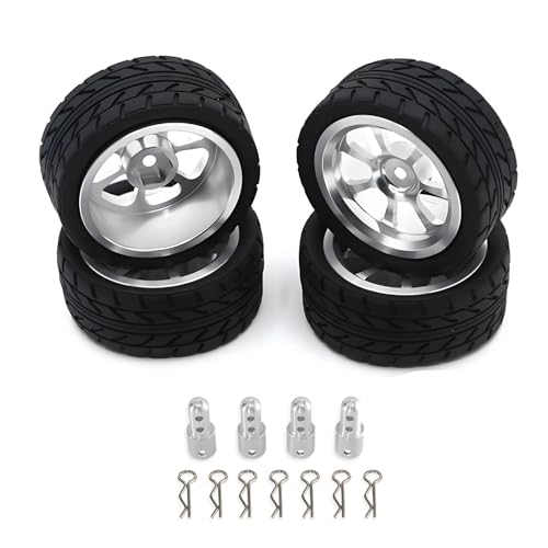 RC Ersatzteile Für MJX 14301 14302 1/10 1/12 1/14 1/18 144001 144010 144002 124016 124017 124018 124019 A949 A959 A969 A979 K929 Metall Rad Reifen Upgrade Teile(Silver) von GTFRUQAS