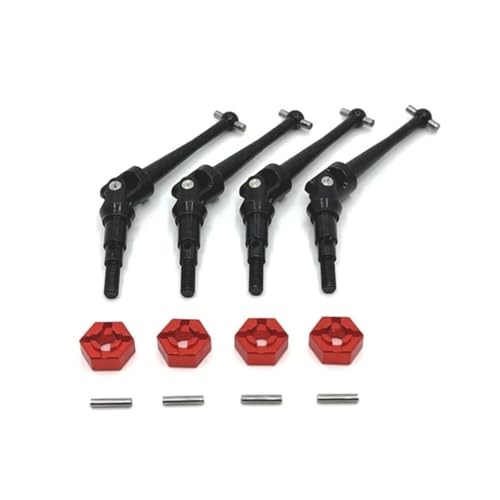 GTFRUQAS RC Ersatzteile Für MJX Für Hyper GO H16 16207 16208 16209 16210 M162 M163 1/16 RC -Autometallantriebswelle Und Rad -Hex -Adapter -Upgrade -Zubehör RC(Red) von GTFRUQAS