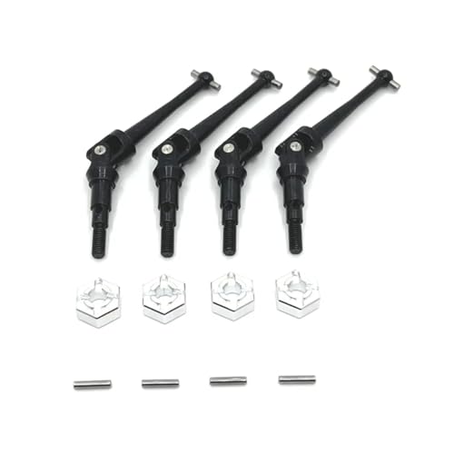 GTFRUQAS RC Ersatzteile Für MJX Für Hyper GO H16 16207 16208 16209 16210 M162 M163 1/16 RC -Autometallantriebswelle Und Rad -Hex -Adapter -Upgrade -Zubehör RC(Silver) von GTFRUQAS