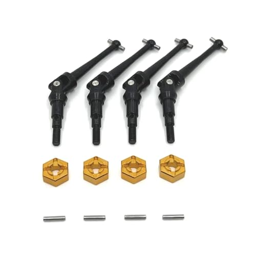GTFRUQAS RC Ersatzteile Für MJX Für Hyper GO H16 16207 16208 16209 16210 M162 M163 1/16 RC -Autometallantriebswelle Und Rad -Hex -Adapter -Upgrade -Zubehör RC(Yellow) von GTFRUQAS
