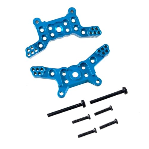 RC Ersatzteile Für MJX Für Hyper Go 1/14 14209 14210 H14BM RC Auto Metall Vorne Und Hinten Schock Turm Upgrade Teile Geändert Zubehör(Blue) von GTFRUQAS