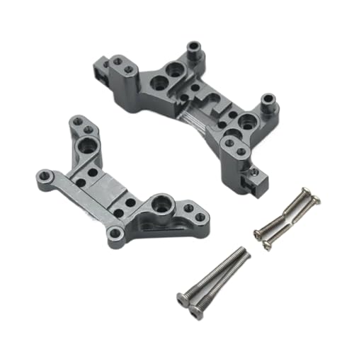 RC Ersatzteile Für MJX Für Hyper Go 1/14 16207 16208 16209 16210 H16 H16BM Rc Auto Teile Vorne Und Hinten Metall Shock Mount Modifiziertes Zubehör(Grey) von GTFRUQAS