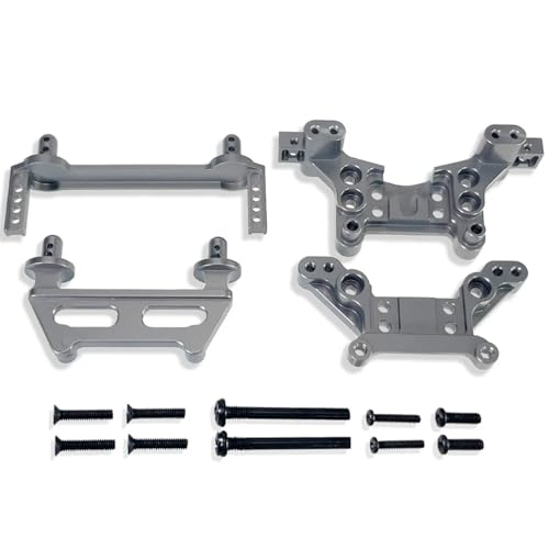 GTFRUQAS RC Ersatzteile Für MJX Für Hyper Go 1/16 16208 16209 16210 H16 H16BM RC Auto Metall Körper Säulen Vorne Rea Schock Turm Upgrade Teile Zubehör(Grey) von GTFRUQAS