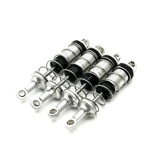 GTFRUQAS RC Ersatzteile Für MJX H16 16207 16208 16209 16210 1/16 4 Stücke RC Auto Metall Vorne Und Hinten Stoßdämpfer Upgrades Teile Geändert Zubehör(Silver) von GTFRUQAS
