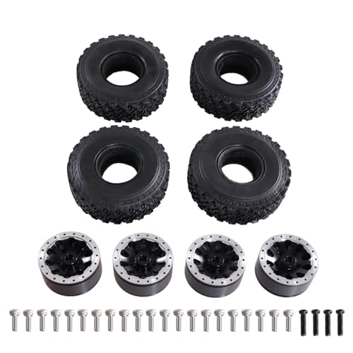 GTFRUQAS RC Ersatzteile Für MN 1/12 Für MN82 LC79 Für MN78 D90 D91 D96 99S Für WPL 1/16 Für Feiyu Für JJRC RC Teile Metall Sechs Rad Stick Clip Reifen Radnabe Reifen(Black) von GTFRUQAS