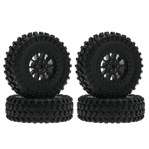 RC Ersatzteile Für MN D90 Für MN98 Für MN99S Für MN82 Für WPL C14 C24 C34 B14 B24 4 Stücke RC Auto 70mm Reifen Reifen Rad Upgrade Teile Zubehör(Black) von GTFRUQAS