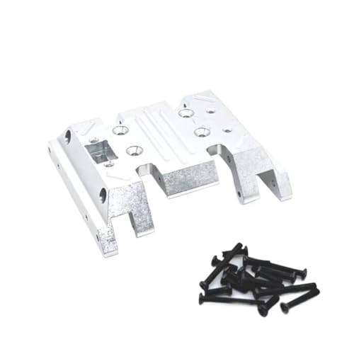 RC Ersatzteile Für MN128 MN86 MN86S MN86K MN86KS 1/12 Metall Für Chassis Skid Plate Center Getriebe Getriebehalterung RC Crawler Auto Upgrade Teile(Silver) von GTFRUQAS