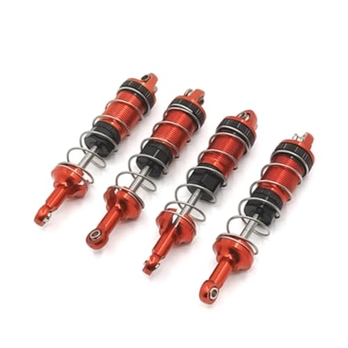 GTFRUQAS RC Ersatzteile Für MN128 MN86 MN86S MN86K MN86KS Für MN G500 1/12 4 Stücke Metall Öl Stoßdämpfer Dämpfer RC Auto Upgrade DIY Teile Zubehör(Red) von GTFRUQAS