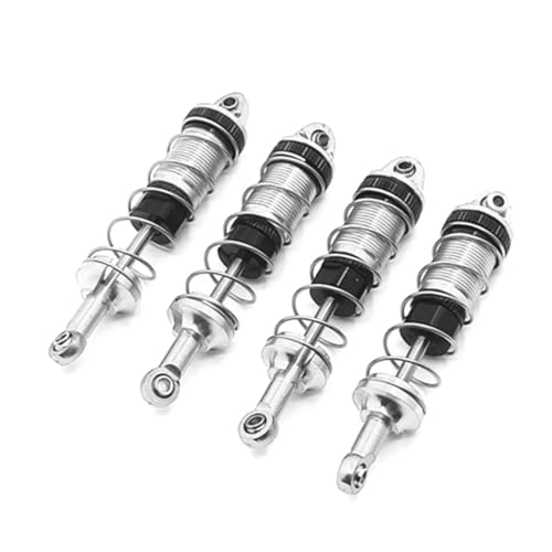 GTFRUQAS RC Ersatzteile Für MN128 MN86 MN86S MN86K MN86KS Für MN G500 1/12 4 Stücke Metall Öl Stoßdämpfer Dämpfer RC Auto Upgrade DIY Teile Zubehör(Silver) von GTFRUQAS