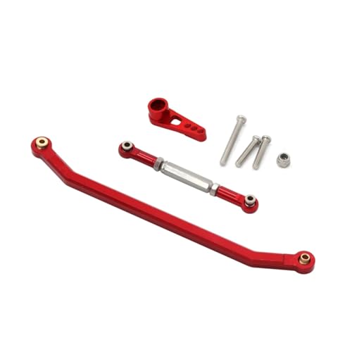 GTFRUQAS RC Ersatzteile Für MN128 MN86 MN86S MN86K MN86KS Für MN G500 1/12 Metall Lenkung Link Stange Zugstange Und Servo Arm RC Crawler Auto Upgrade Teile(Red) von GTFRUQAS