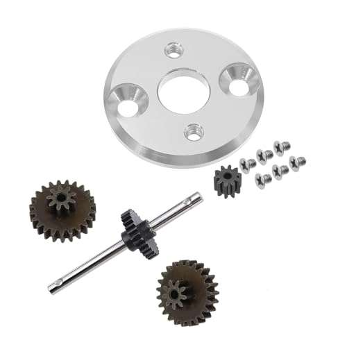 GTFRUQAS RC Ersatzteile Für MN78 MN82 1/12 Metallgetriebe Getriebesatz Motorritzel 370 Motorhalterung Montageänderung RC Auto Upgrade Teile(Set 6) von GTFRUQAS