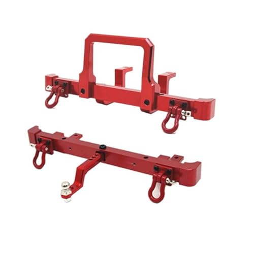 RC Ersatzteile Für MN82 LC79 1/12 Short Truck Upgrade RC Autoteile OP Zubehör Vordere und hintere Stoßstange Bull Bars Guards Schutzdekoration Modifikation(Red,Set) von GTFRUQAS