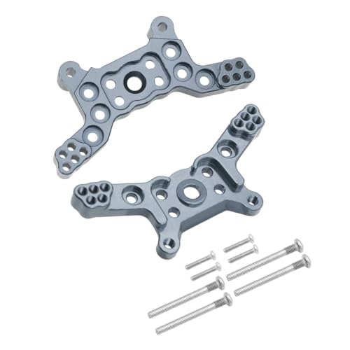 GTFRUQAS RC Ersatzteile Für Mjx Für Hyper Go 14209 14210 2 Stücke Metall Vorne Hinten Stoßdämpfer Halterung Montieren Fernbedienung Auto Aluminium Upgrade Teile(Titanium) von GTFRUQAS