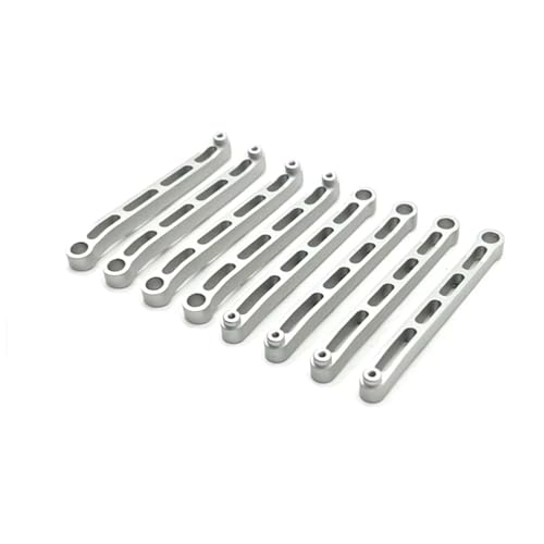 GTFRUQAS RC Ersatzteile Für Mn Für Mn78 Für Mn82 1/12 Fernbedienung Auto Metall Für Chassis Feste Stange Suspension Link Upgrade Ersatzteile Reparatur Zubehör(Silver) von GTFRUQAS
