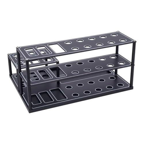 GTFRUQAS RC Ersatzteile Für Modell DIY Hex Kreuz Schraubendreher RC Aluminium Legierung Werkzeug Schraubendreher Lagerung Rack Reparatur Ständer Halter 29 Löcher(Black) von GTFRUQAS