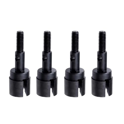 GTFRUQAS RC Ersatzteile Für Redcat Für Volcano Für EPX Pro Für Monster Truck Brontosaurus Für HSP 02033 94103 94107 94111 1/10 RC Auto 4 PCS Stahl Radzapfen Achse Teile(Black) von GTFRUQAS