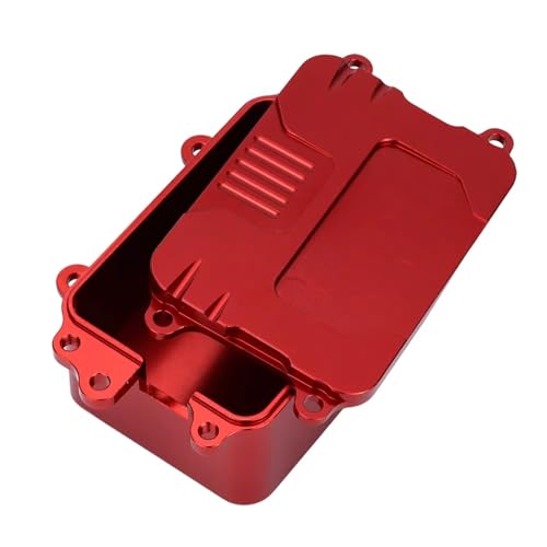 RC Ersatzteile Für SCX10 Für Axial 1/10 Metallrahmen Chassis Kit Metall Ausrüstung Box Radio Empfänger Box Teile RC Kettenauto Upgrade Modifikation RC Zubehör(Red) von GTFRUQAS