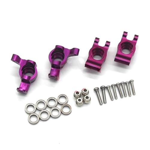 GTFRUQAS RC Ersatzteile Für SCY 16101 16102 16103 16104 16106 16201 Für JJRC C8805 Q130 1/16 RC Metall Upgrade Teile Lenksitz Und Hinterradsitz RC Autozubehör(Purple) von GTFRUQAS