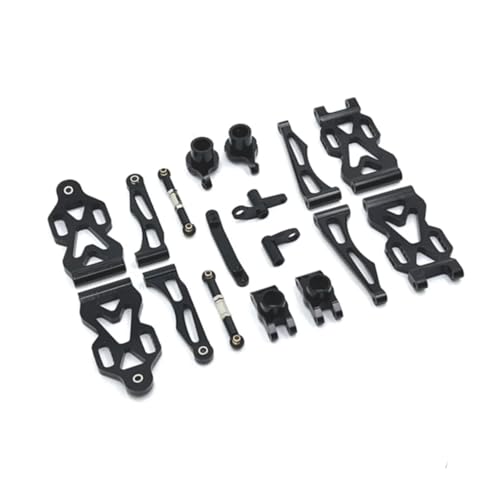 RC Ersatzteile Für SCY 16101 16102 16103 16104 16106 16201 Für JJRC Q130A Q130B Q141 Q117 1/16 Metall Vorderen Und Hinteren Arm Lenkung Tasse RC Auto Upgrade Teile(Black) von GTFRUQAS