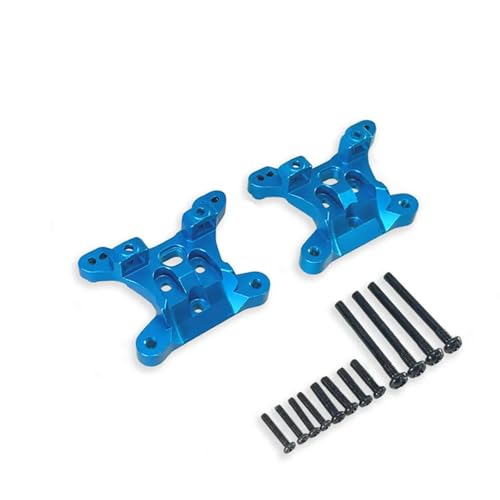 GTFRUQAS RC Ersatzteile Für SCY 16101 16102 16103 16106 16201 1/16 Pro High Für Speed ​​​​Fernbedienung Autozubehör Metallfront Andrea Stoßdämpfung Upgrade-Halterung(Blue) von GTFRUQAS