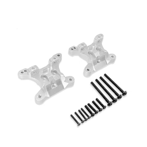 GTFRUQAS RC Ersatzteile Für SCY 16101 16102 16103 16106 16201 1/16 Pro High Für Speed ​​​​Fernbedienung Autozubehör Metallfront Andrea Stoßdämpfung Upgrade-Halterung(Silver) von GTFRUQAS