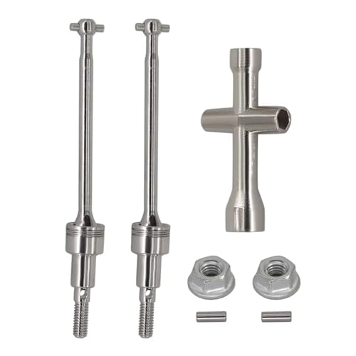 GTFRUQAS RC Ersatzteile Für SCY Bürstenlosen 16101 16102 16103 Pro 1/16 Metall Vorne Hinten Antriebswelle CVD Dogbone Kits Set Antriebswelle RC Teile(Front) von GTFRUQAS