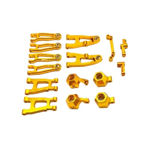 RC Ersatzteile Für SG1603 Für SG1604 UD1601 UD1602 UD1603 1/16 Metall Vorne Und Hinten Für Schaukel Arm Lenkung Cup Set RC Auto Upgrades Teile(Yellow) von GTFRUQAS