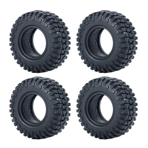 GTFRUQAS RC Ersatzteile Für TRX-4M 1/18 Für Axial Für SCX24 Für AXI90081 1/24 RC Crawler Auto Upgrade Teile 1,0 Zoll Weiche Gummi Rad Reifen 50/54/58/62/64/65mm Auto Zubehör(C 50mm) von GTFRUQAS