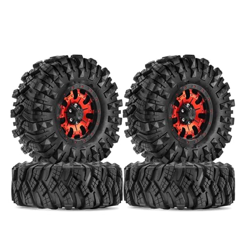 GTFRUQAS RC Ersatzteile Für TRX4 Für Axial Für SCX10 90046 Gen8 Für Rbx10 1:10 RC Auto Teile 110 * 38 Mm 1,9 "Rad Felgen Reifen Set RC Rock Crawler Auto Dekoration Zubehör(A003) von GTFRUQAS