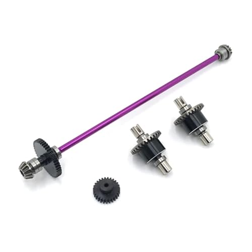 GTFRUQAS RC Ersatzteile Für WLtoys 1/12 124016 124017 124018 124019 124010 Metall Differential Zentrale Shift Montage Motor Zähne Reduktion Getriebe RC Auto Upgrade Teile(Purple) von GTFRUQAS