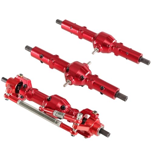 RC Ersatzteile Für WPL B16 B36 Für Fayee Für Jjrc 1/16 Sechs Rad Stick RC Auto Metall Vorne Mitte Und Hinterachse Baugruppen Geändert Zubehör(Red) von GTFRUQAS