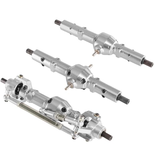 GTFRUQAS RC Ersatzteile Für WPL B16 B36 Für Fayee Für Jjrc 1/16 Sechs Rad Stick RC Auto Metall Vorne Mitte Und Hinterachse Baugruppen Geändert Zubehör(Silver) von GTFRUQAS