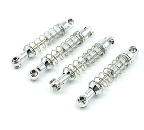 GTFRUQAS RC Ersatzteile Für WPL C34 C14 C24 Für MN D90 D91 D96 D99 D99S Für MN90 MN98 MN99S Metall Stoßdämpfer Dämpfer RC Auto Upgrades Teile Modifikation Zubehör(Silver) von GTFRUQAS