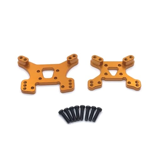 GTFRUQAS RC Ersatzteile Für Wltoys 1/14 144010 144001 144002 1/12 124017 124019 RC Auto Metall Vorne Und Hinten Stoßdämpfer Upgrade Teile Modifizierte Zubehör(Yellow) von GTFRUQAS