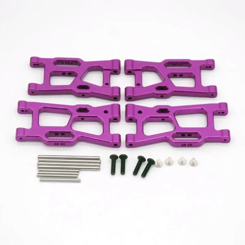 RC Ersatzteile Für Wltoys 124008 124010 144001 144002 144010 144016 144018 124016 124017 124018 124019 Metall Für Schaukel Arm RC Fernbedienung Auto Teile(Purple) von GTFRUQAS