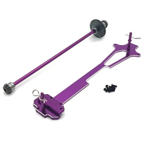 GTFRUQAS RC Ersatzteile Für Wltoys 124016 124017 124018 124019 Für RIaarIo 1/12 Metall Zweite Boden Bord Zentrale Antriebswelle Haupt Getriebe RC Auto Upgrade Teile(Purple) von GTFRUQAS