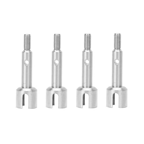 GTFRUQAS RC Ersatzteile Für Wltoys 144001 144002 144010 124007 124016 124017 124018 124019 4 Stücke Metall Rad Achse Stick Tasse RC Auto Upgrade Teile(Silver) von GTFRUQAS