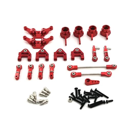 GTFRUQAS RC Ersatzteile Für Wltoys 284161 284010 284131 K989 K979 K969 P929 P939 1/28 RC Auto Metall Upgrade Teile Kit Lenkung Tasse Upgrade Zubehör Set(Red) von GTFRUQAS