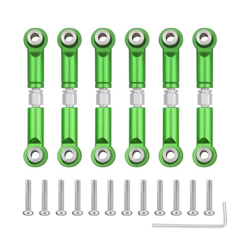 RC Ersatzteile Für Wltoys Für A949 A959 A969 A979 K929 1/18 6 Pack Metall Trolley Auto Lenkung Oszillierende Servo Linkage Arm(Green) von GTFRUQAS
