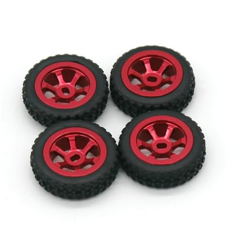 GTFRUQAS RC Ersatzteile Für Wltoys K989 K969 284131 284010 1/28 4WD RC Metall Teile Hub Reifen Für Fernbedienung Autos Dekoration Änderung RC Auto Zubehör(Red) von GTFRUQAS