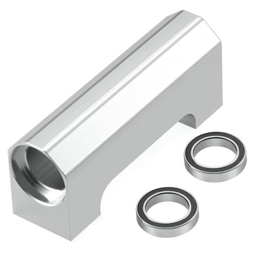GTFRUQAS RC Ersatzteile Für X-Maxx 77086-4 1/5 Aluminiumlegierung Mittelantriebswellenlagerhalterung RC Auto Monster Truck Upgrade Teile Geändertes Zubehör(Silver) von GTFRUQAS
