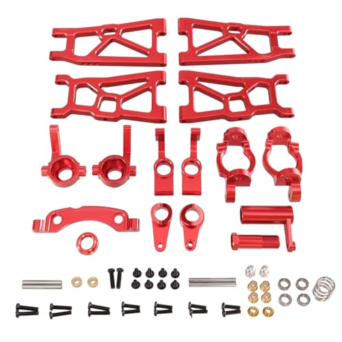 GTFRUQAS RC Ersatzteile Für ZD Für Racing DBX-10 1/10 RC Auto Metall Modifikation Upgrade Teile Kipphebel Lenkung Tasse Lenkung Montage 6-stück Set(Red) von GTFRUQAS