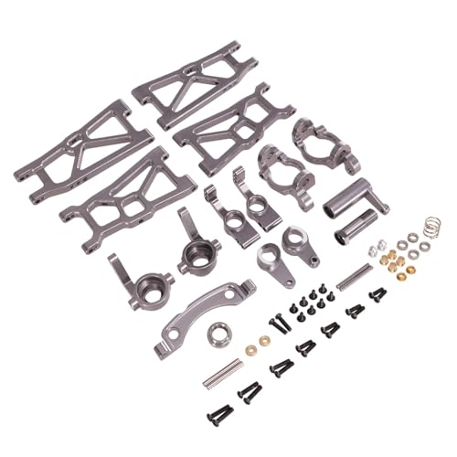 GTFRUQAS RC Ersatzteile Für ZD Für Racing DBX-10 1/10 RC Auto Metall Modifikation Upgrade Teile Kipphebel Lenkung Tasse Lenkung Montage 6-stück Set(Titanium) von GTFRUQAS