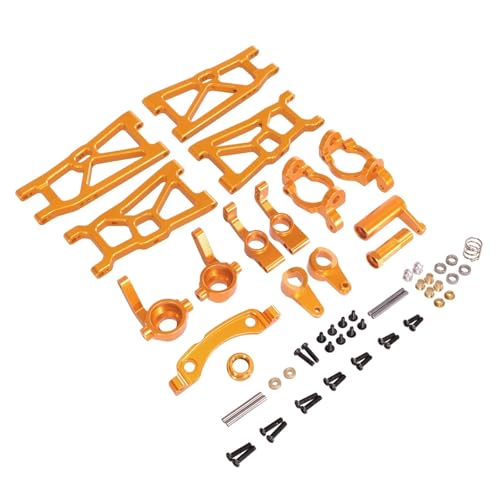 GTFRUQAS RC Ersatzteile Für ZD Für Racing DBX-10 1/10 RC Auto Metall Modifikation Upgrade Teile Kipphebel Lenkung Tasse Lenkung Montage 6-stück Set(Yellow) von GTFRUQAS