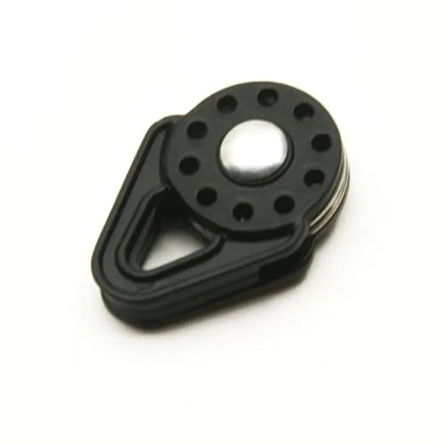 GTFRUQAS RC Ersatzteile Für Axial Für SCX10 Für TRX-4 D90 Für Tamiya 1/10 Metall Heavy Duty Winde Pulley Snatch Block RC Auto LKW Modell Upgrade Teile(Black) von GTFRUQAS