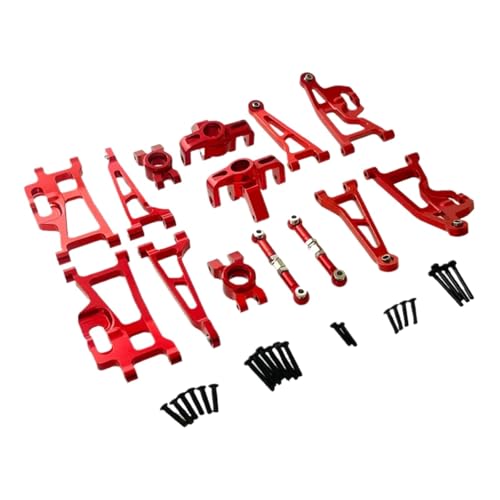 RC Ersatzteile Für Hyper Go Für MJX 1/14 14209 14210 H14BM Upgrade Rc Auto Fernbedienung Auto Teile Metall Upgrade Gefährdete Teile Set Zubehör(Red) von GTFRUQAS