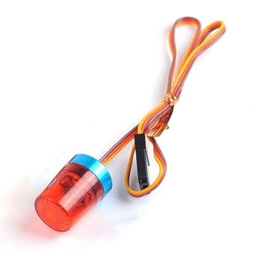 RC Ersatzteile Für Tamiya 1/10 1:14 Multifunktionslampe Strobing-Strahlen/Blinken/Rotierendes Licht Dekoration RC Modell Auto Traktor Engineering LKW Teile(Red) von GTFRUQAS