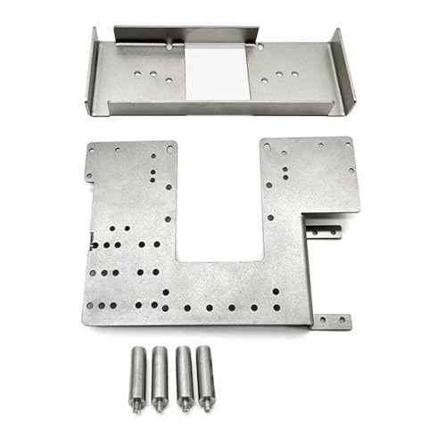 RC Ersatzteile Für Tamiya 1/14 Metall Edelstahl Zweite Boden Platte Obere Platte Batterie Montage Platte RC LKW Traktor Auto Upgrades Teile(1 Set) von GTFRUQAS